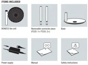 FIG 2 ITEMS INCLUDED