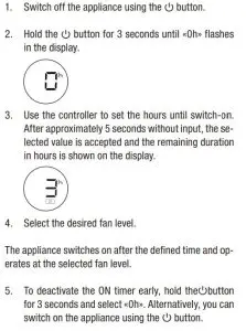 FIG 8 SETTING THE ON TIMER