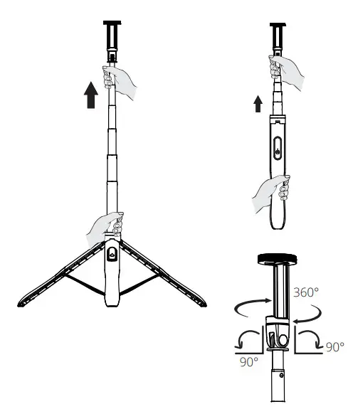 ATUMTEK ATSS052 51Selfie Stick Tripod-Step3