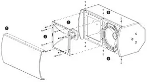 BOSE AMU105 ArenaMatch Utility Small-format Foreground Fill Loudspeakers - Rotating the High-frequency Waveguides
