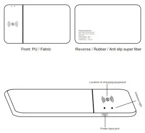Dongguan Huhe Interactive Information Technology RW10 Wireless Charging Mouse Pad - Product Outline