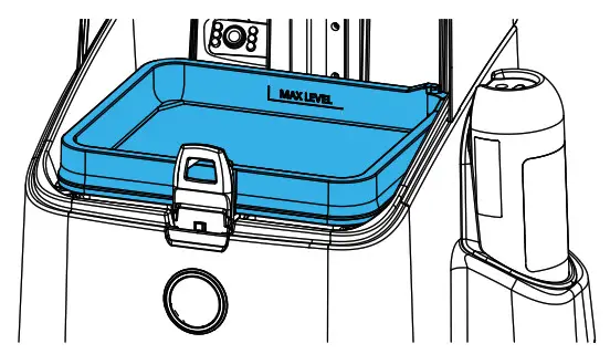 Put the Resin Tank back and lock it