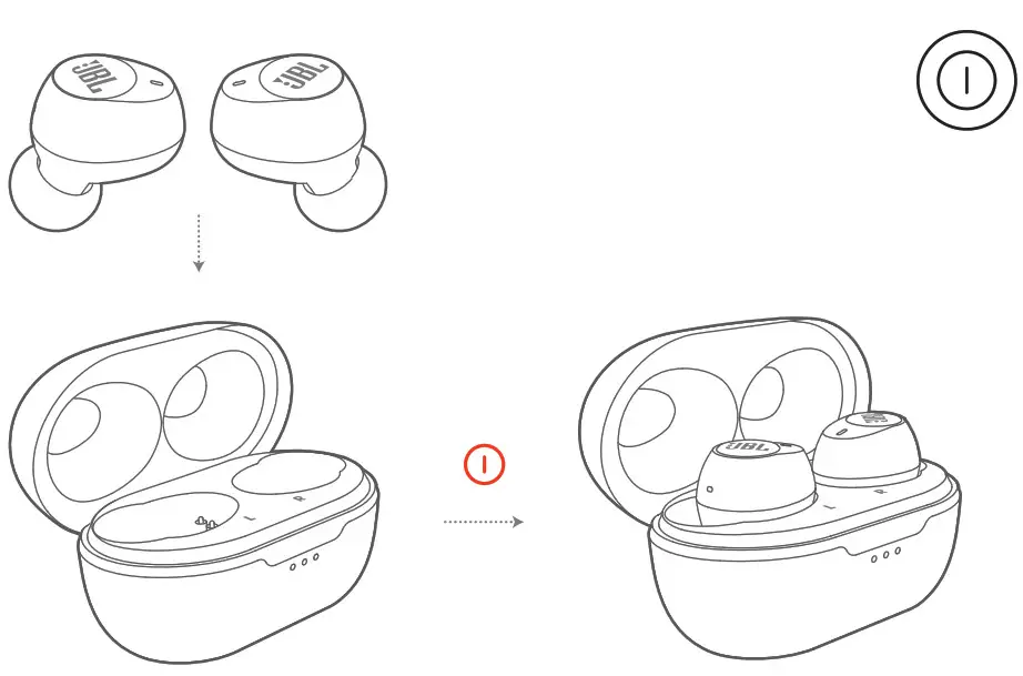 JBL Earbuds - power off