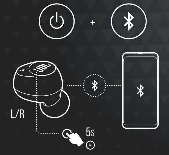 power on & connect to device