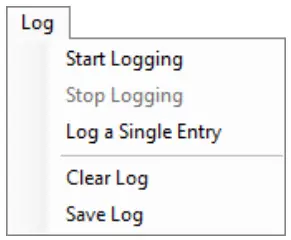 Log Menu