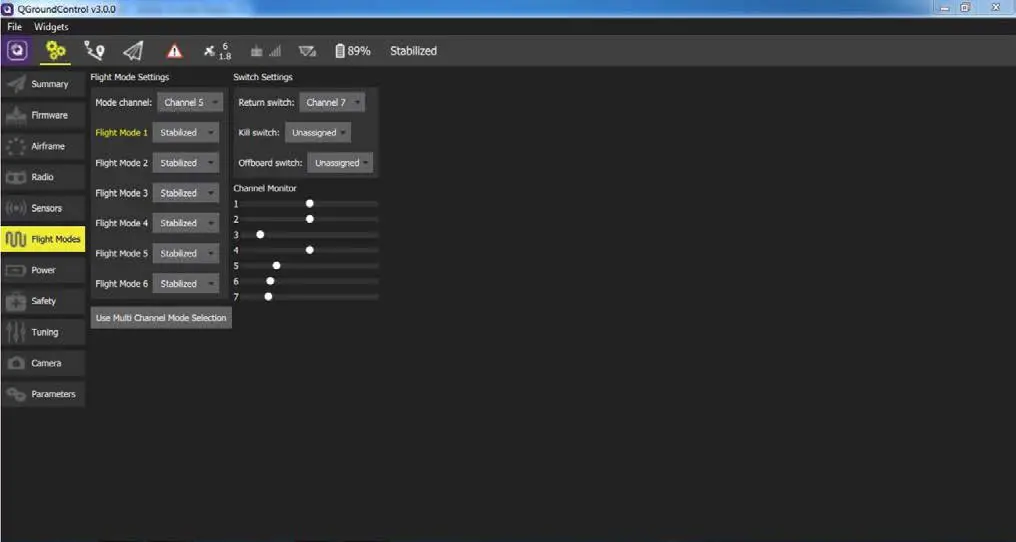 Holybro 20013 Pixhawk Mini Combo Pack Ardupilot - FLIGHT MODES