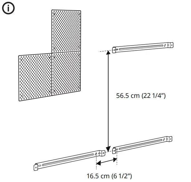 IKEA 805 077 88 UPPSPEL Pegboard 76x56 cm - note