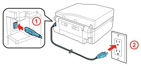 EPSON Small in One Printer - Connect the power cord