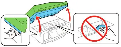 EPSON Small in One Printer - Lift up the scanner unit