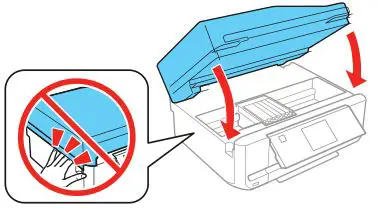 EPSON Small in One Printer - Lower the scanner unit 2