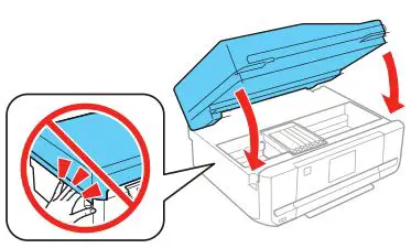 diagramEPSON Small in One Printer - Lower the scanner unit