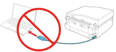 EPSON Small in One Printer - Make sure the product is NOT CONNECTED to your computer