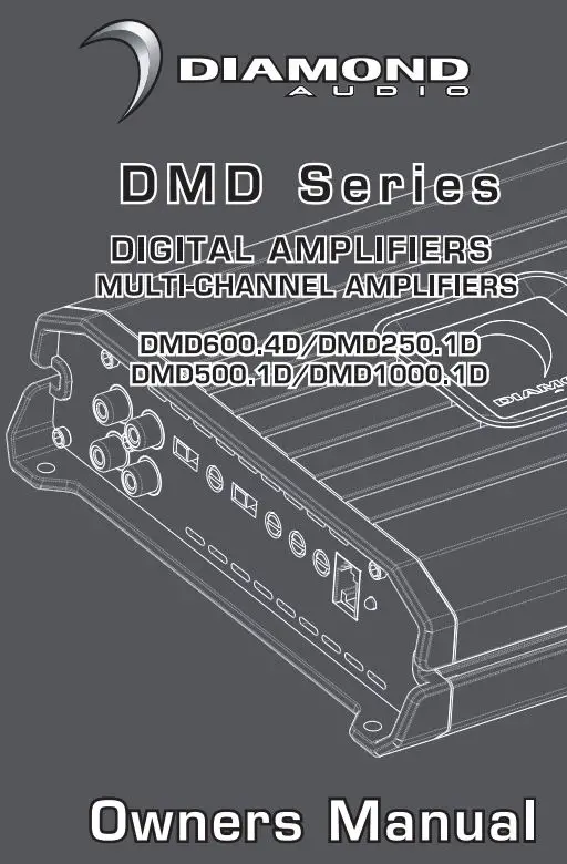 DIAMOND AUDIO DMD Series Digital Multi-Channel Amplifiers Owner's Manual