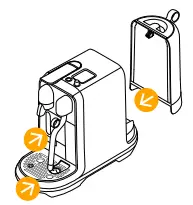 Nespresso Creatista BEN600 User Manual Place the water tank