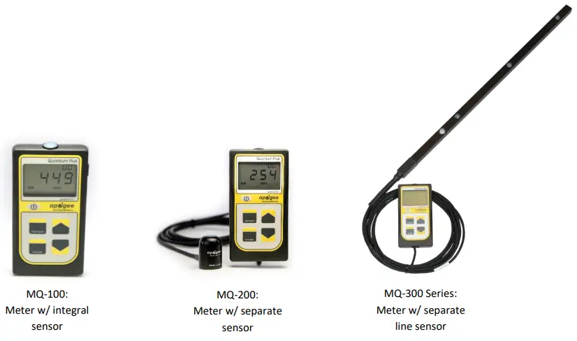 apogee INSTRUMENTS MQ 100 Quantum Meter - SENSOR MODELS