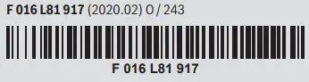 BOSCH 0600861900 Keo Garden Saw Instruction Manual - Bar Code