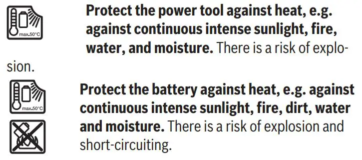 BOSCH 0600861900 Keo Garden Saw Instruction Manual - Only use the battery with products from the manufacturer