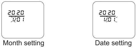 Smilecare U80H Upper Arm Electronic Blood Pressure Monitor Instruction Manual - Month and date setting