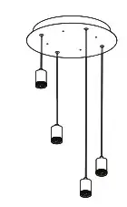 artika PDT4-CG 4-Light LED Pendant - f