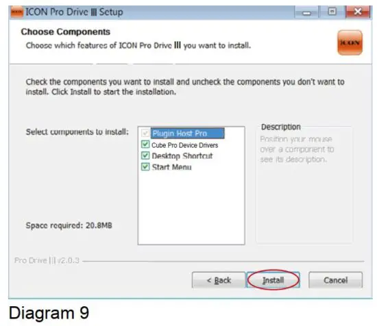 FIG 13 Select components for installation