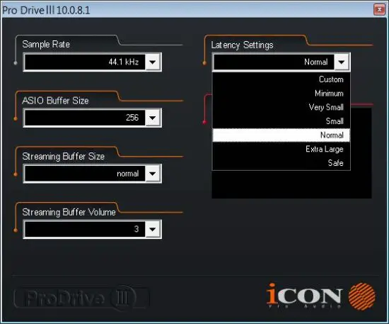 FIG 25 Latency settings
