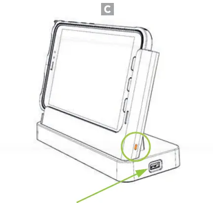 KOAMTAC-GTA3-Galaxy-Tab-Active3-1-Slot-Charging-Cradle-FIG-3
