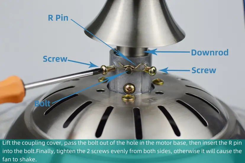 INSTALL CEILING FAN DOWNROD COUPLING COVER AND CANOPY 3