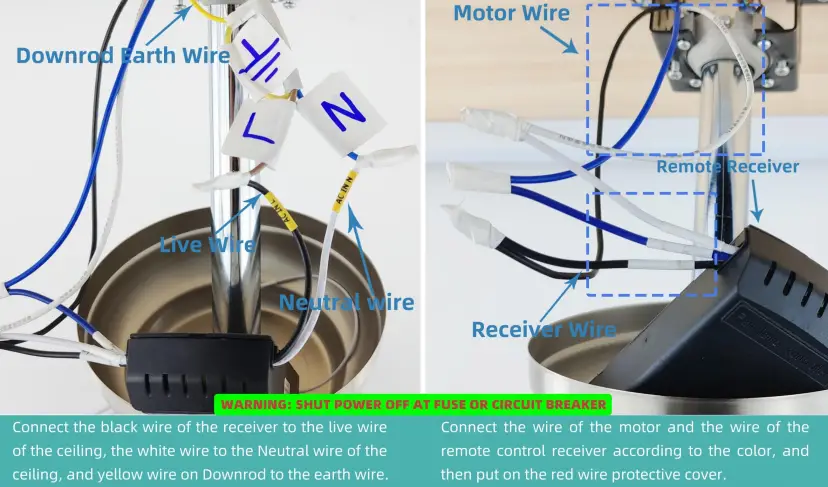 INSTALL THE REMOTE CONTROL RECEIVER