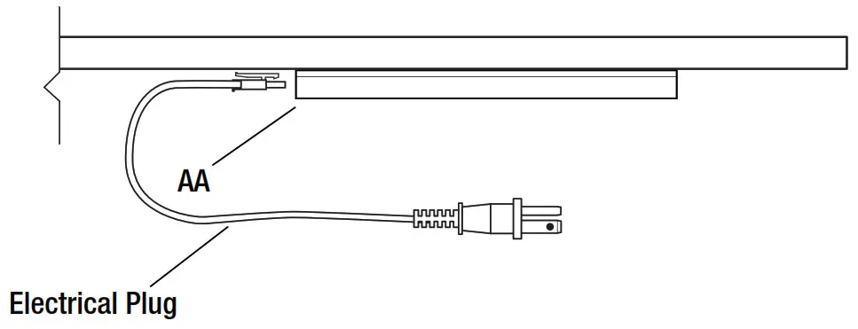 FEIT Electric Flat Panel Under Alternative Plug-In Installation 4
