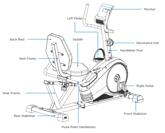 JLL RE200 Recumbent Exercise Bike For Home - 3