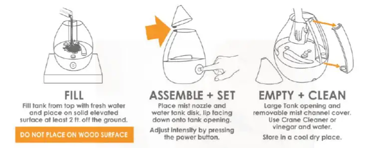 Crane DROP -Top -Fill -Ultrasonic -Cool- Mist -Humidifier -with -Sound -Machine -1