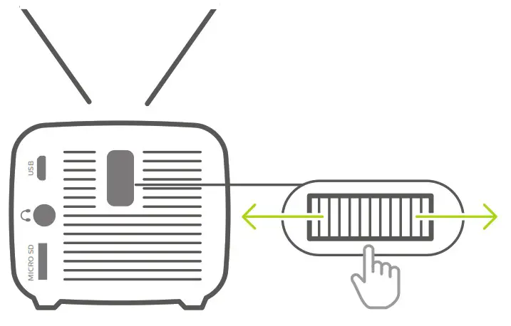 PHLIPS PicoPix Nano Mini Projector -Image sharpness adjustment