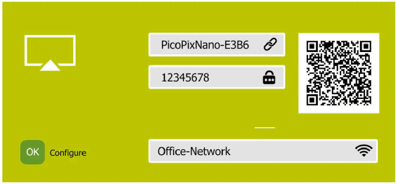 PHLIPS PicoPix Nano Mini Projector - In the screen mirroring interface
