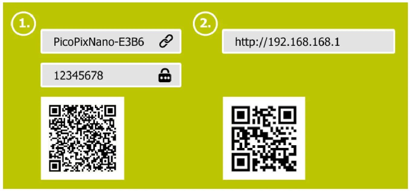 PHLIPS PicoPix Nano Mini Projector - The screen for the instructional