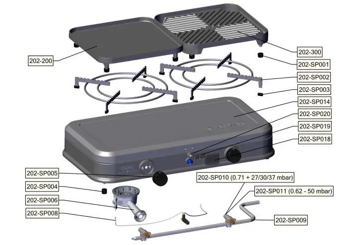 CADAC 202P1 2 cook Pro Deluxe kooktoestel - Spares