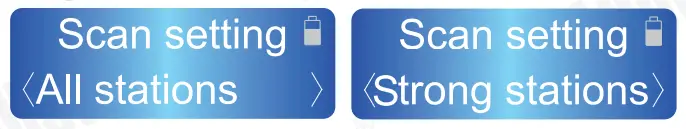 August MB225B Portable DAB or DAB or FM Alarm Clock Radio - Scan setting 2