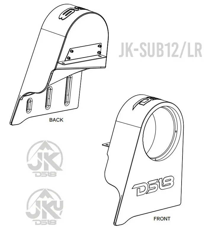 DS18 JK SUB12 LR 12 Inch Subwoofer Box Left and Right - Figure 9