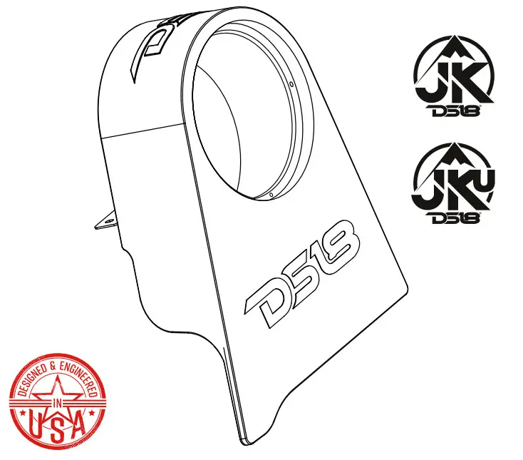 DS18 JK SUB12 LR 12 Inch Subwoofer Box Left and Right