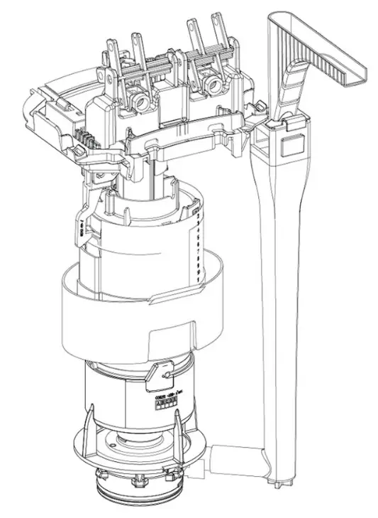 KOLO 94163-002 Technic GT Smart Fresh Clip Flushing Control Button -