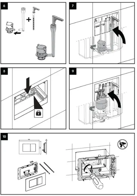 KOLO 94163-002 Technic GT Smart Fresh Clip Flushing Control Button - fig 4