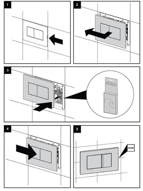 KOLO 94163-002 Technic GT Smart Fresh Clip Flushing Control Button - fig 7