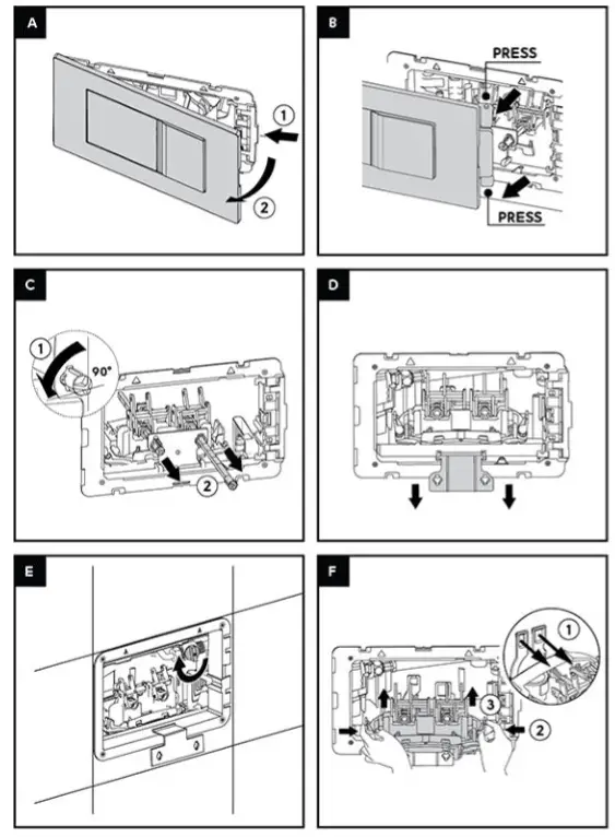 KOLO 94163-002 Technic GT Smart Fresh Clip Flushing Control Button - fig 8