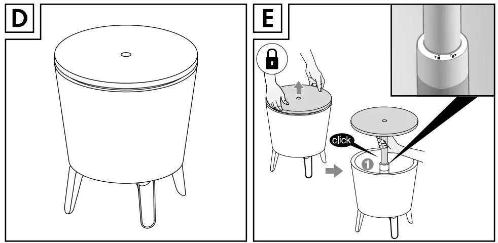 LIVARNO IAN 384923 PARTY TABLE WITH ICE BUCKET - fig3