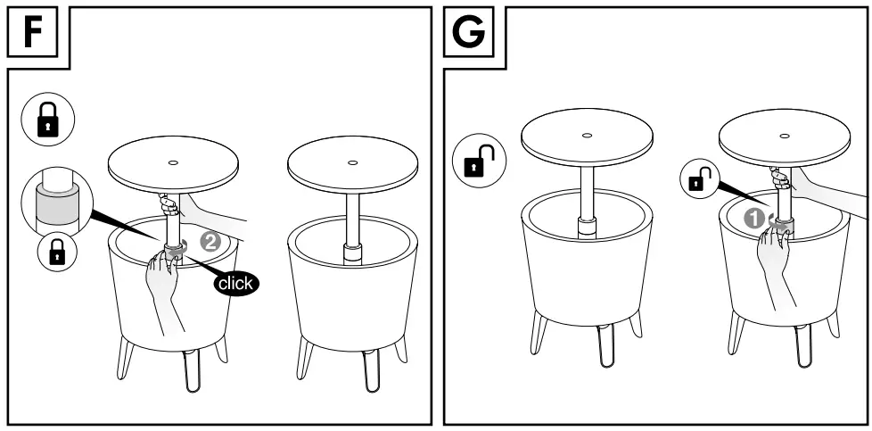 LIVARNO IAN 384923 PARTY TABLE WITH ICE BUCKET - fig4