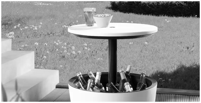 LIVARNO IAN 384923 PARTY TABLE WITH ICE BUCKET