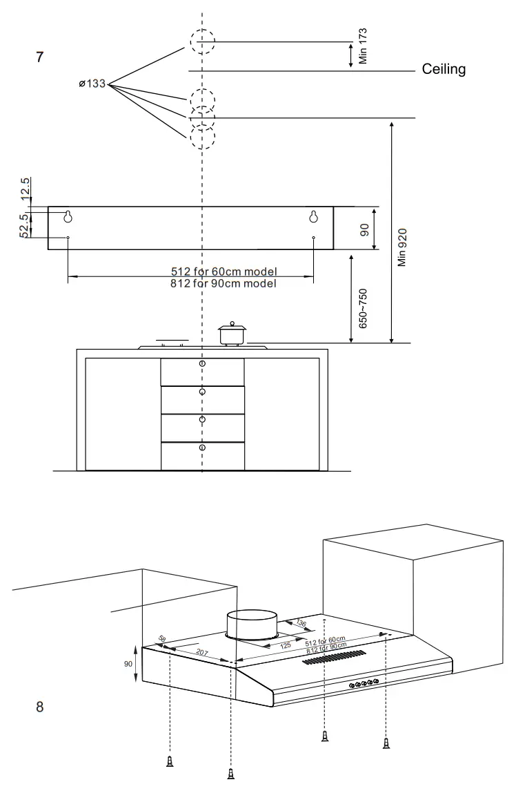 Electrolux ECF9214X 60cm fixed extractor hood - fig 3
