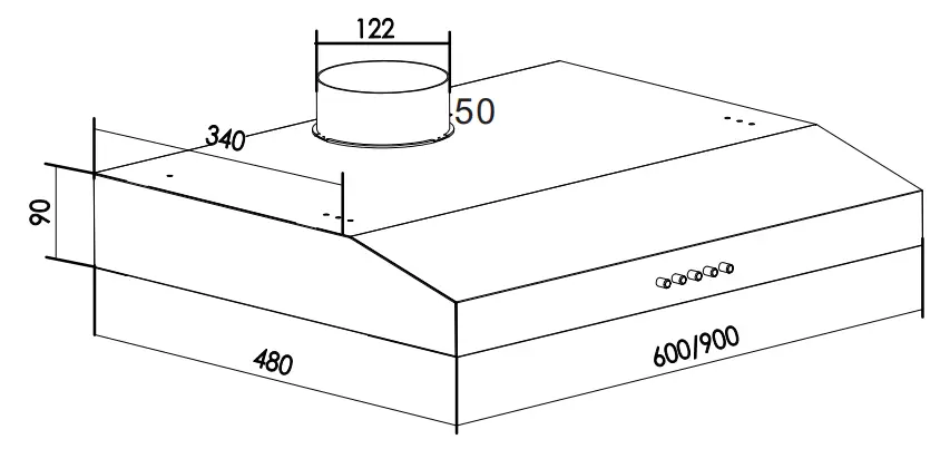 Electrolux ECF9214X 60cm fixed extractor hood - fig