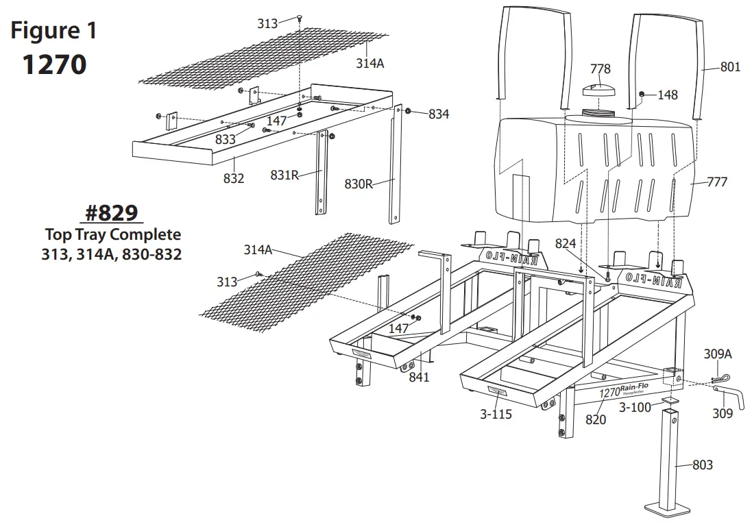 Rain-Flo IRRIGATION 1270 Water Wheel Transplanter - FIG1