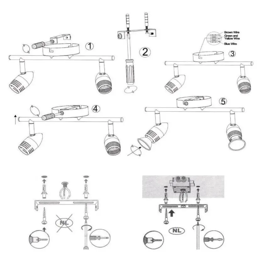 LUCIDE 13955 Caro LED Ceiling Spot Light Instruction Manual - How to use