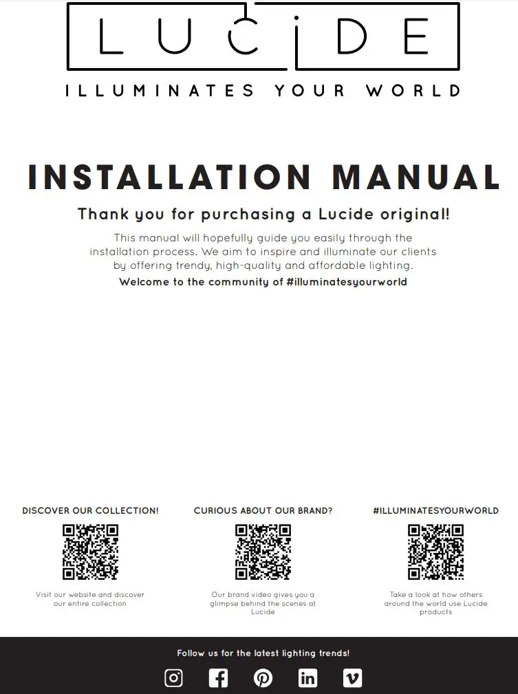 LUCIDE 13955 Caro LED Ceiling Spot Light Instruction Manual